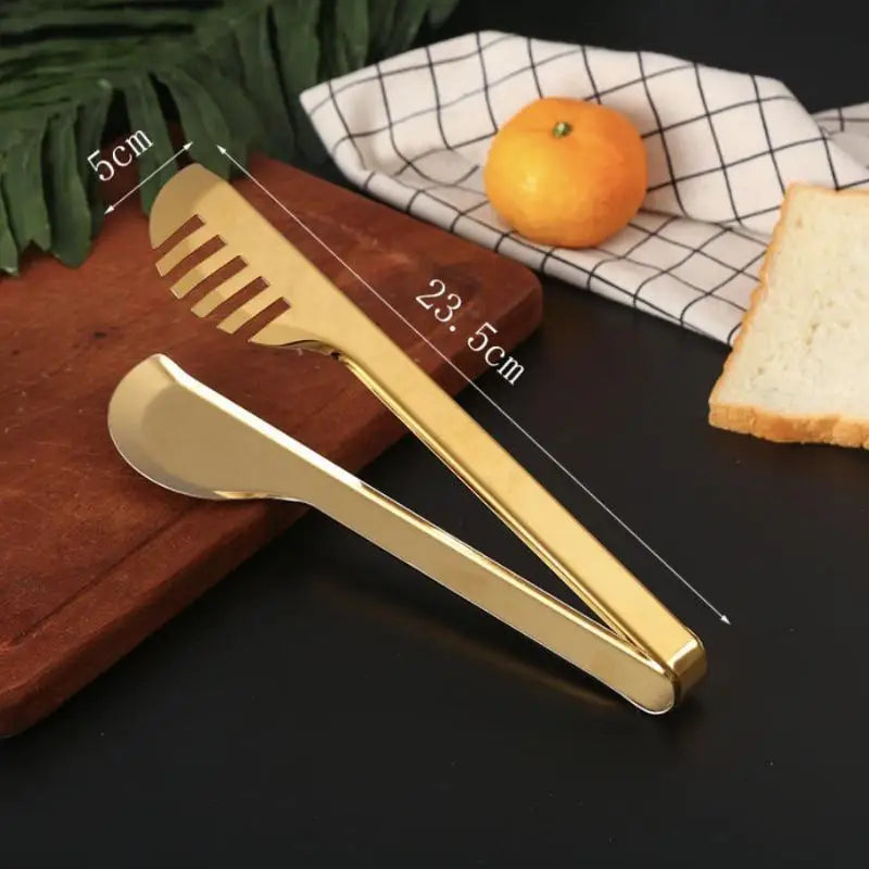 Gold Stainless Steel Food Tongs – Multi-Style Kitchen Serving Kitchen Serving Tongs Axl