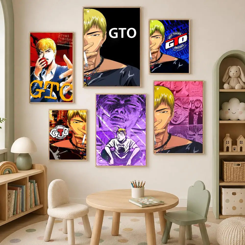 GTO Great Teacher Onizuka HD Wall Poster – Self-Stick Anime Wall Poster Axl