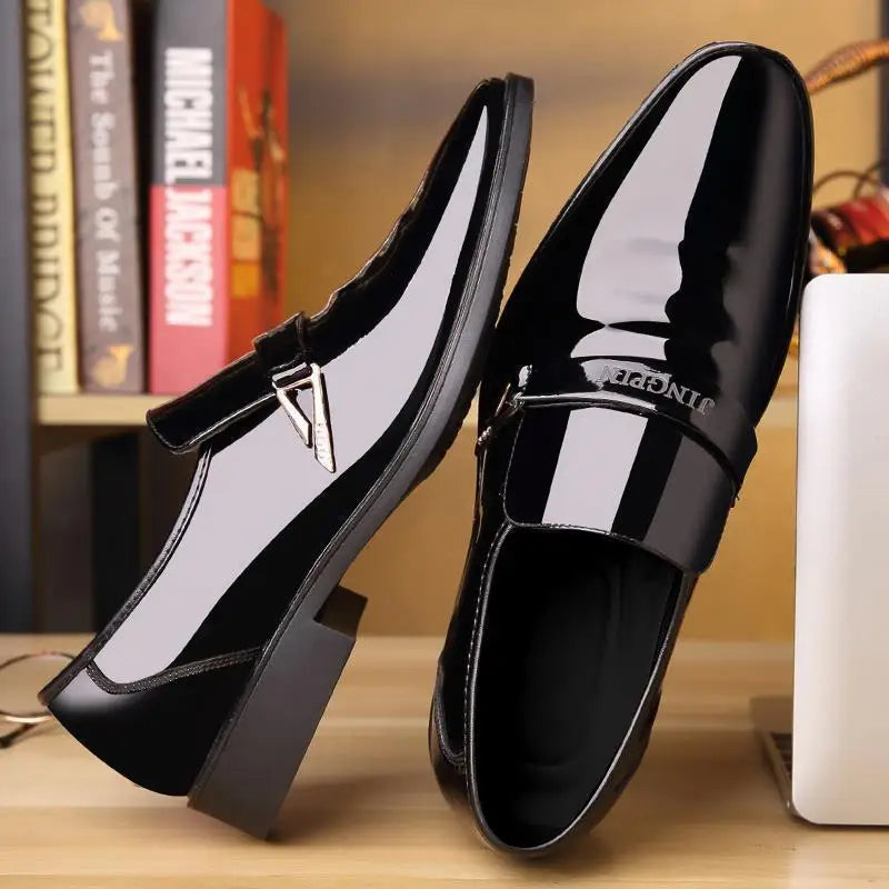 Men's Patent Leather Oxford Loafers | Slip-On Dress Shoes Oxford Loafers Axl