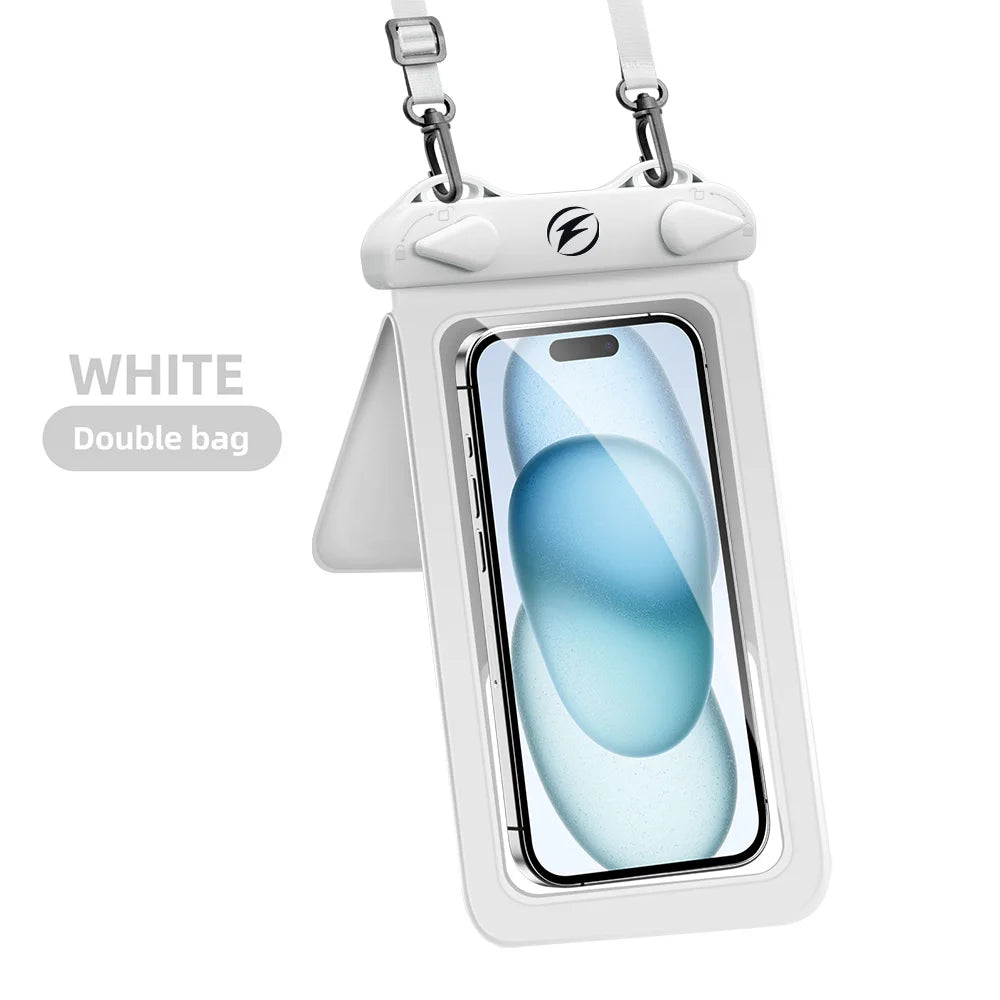 Waterproof Phone Pouch Double Seal Underwater Case – 7.7in Waterproof Phone Pouch Axl Clear