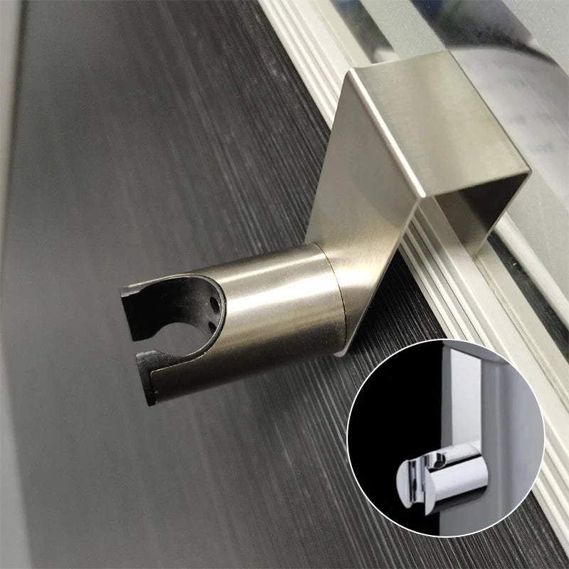 Stainless Steel Shower Head Holder – No-Drill Tank & Wall Mount Shower Head Holder Axl