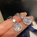 Huitan CZ Drop Earrings – Bridal & Wedding Silver Jewelry Drop Earrings Axl E3810
