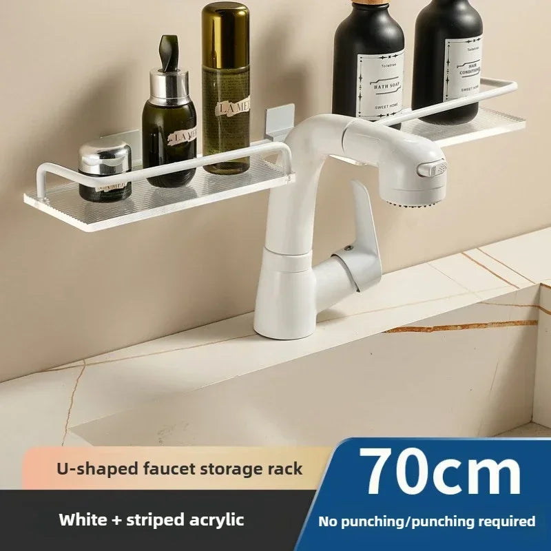 Nordic Wall Shelf – Makeup, Perfume & Storage Organizer Rack Wall Storage Shelf Axl 70Cm-White