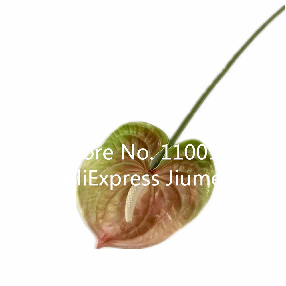 Burgundy Artificial Anthurium Stem 60cm | Faux Floral Branch Artificial Flower Stem Axl Champagne