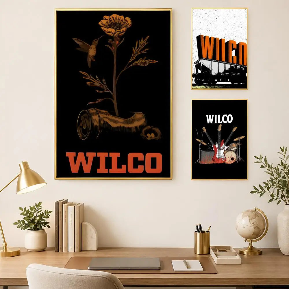 Wilco Band Self-Stick HD PVC Wall Poster | Waterproof Decor Wall Art Poster Axl