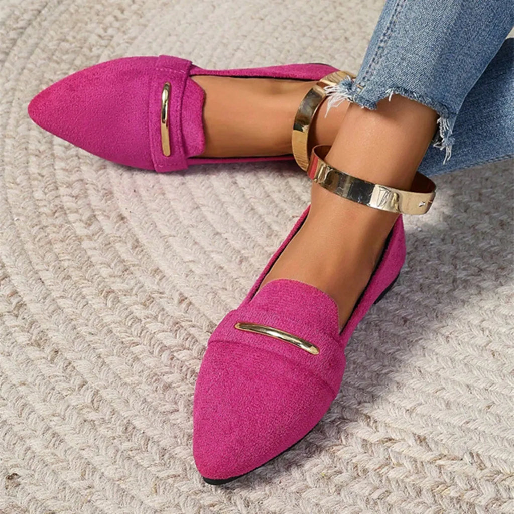 Women's Pointed Toe Flat Loafers – Casual Summer Shoes Size 35–50 Women's Flat Loafers Axl