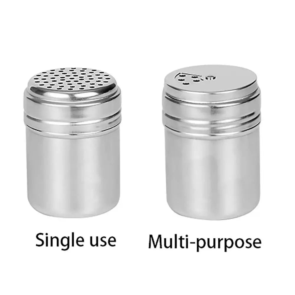 Stainless Steel Spice Shaker – Rotating Lid Salt & Pepper Jar Spice Shaker Jar Axl
