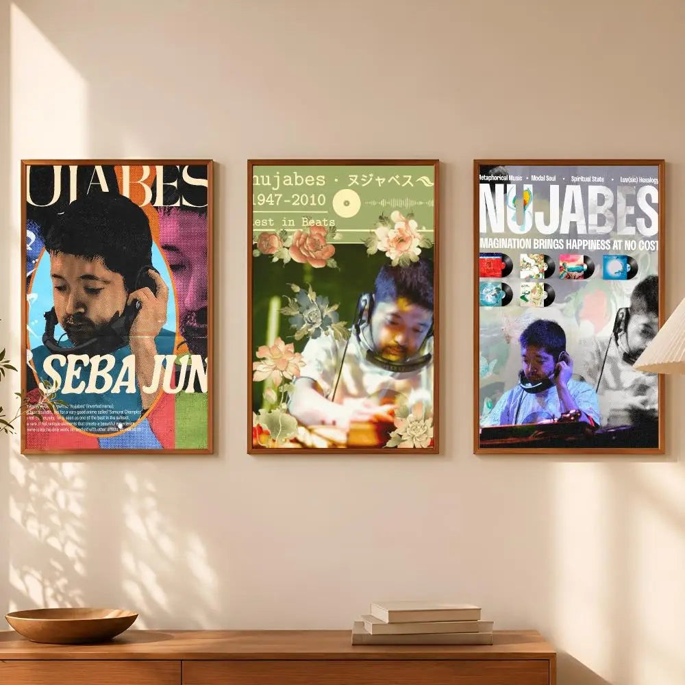 Nujabes Wall Poster – Self-Stick HD Waterproof Music Decor Music Wall Poster Axl