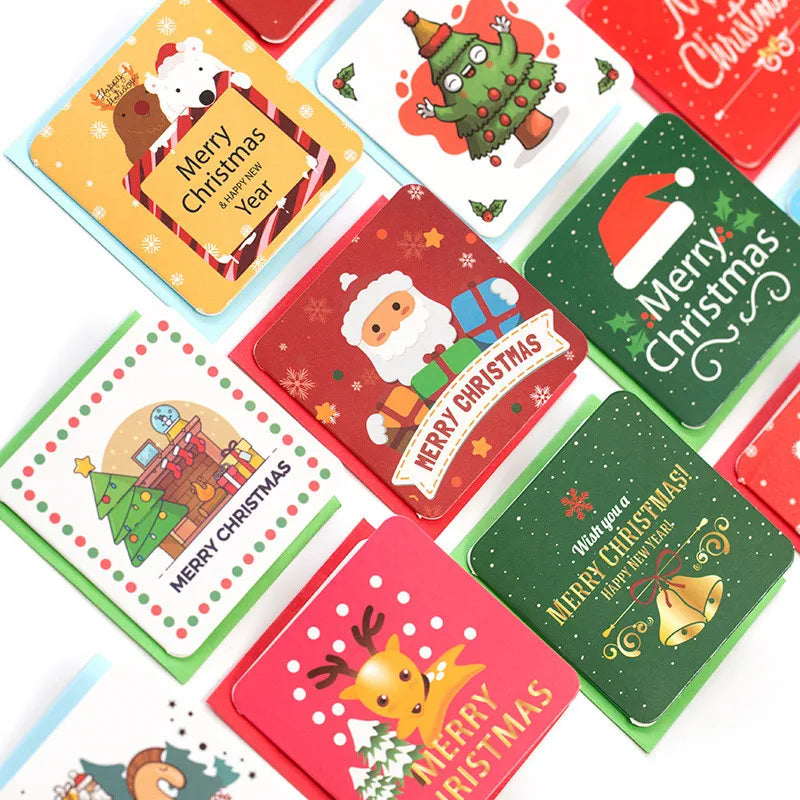 24 Pack Mini Christmas Greeting Cards with Envelopes for Kids Christmas Greeting Cards Axl