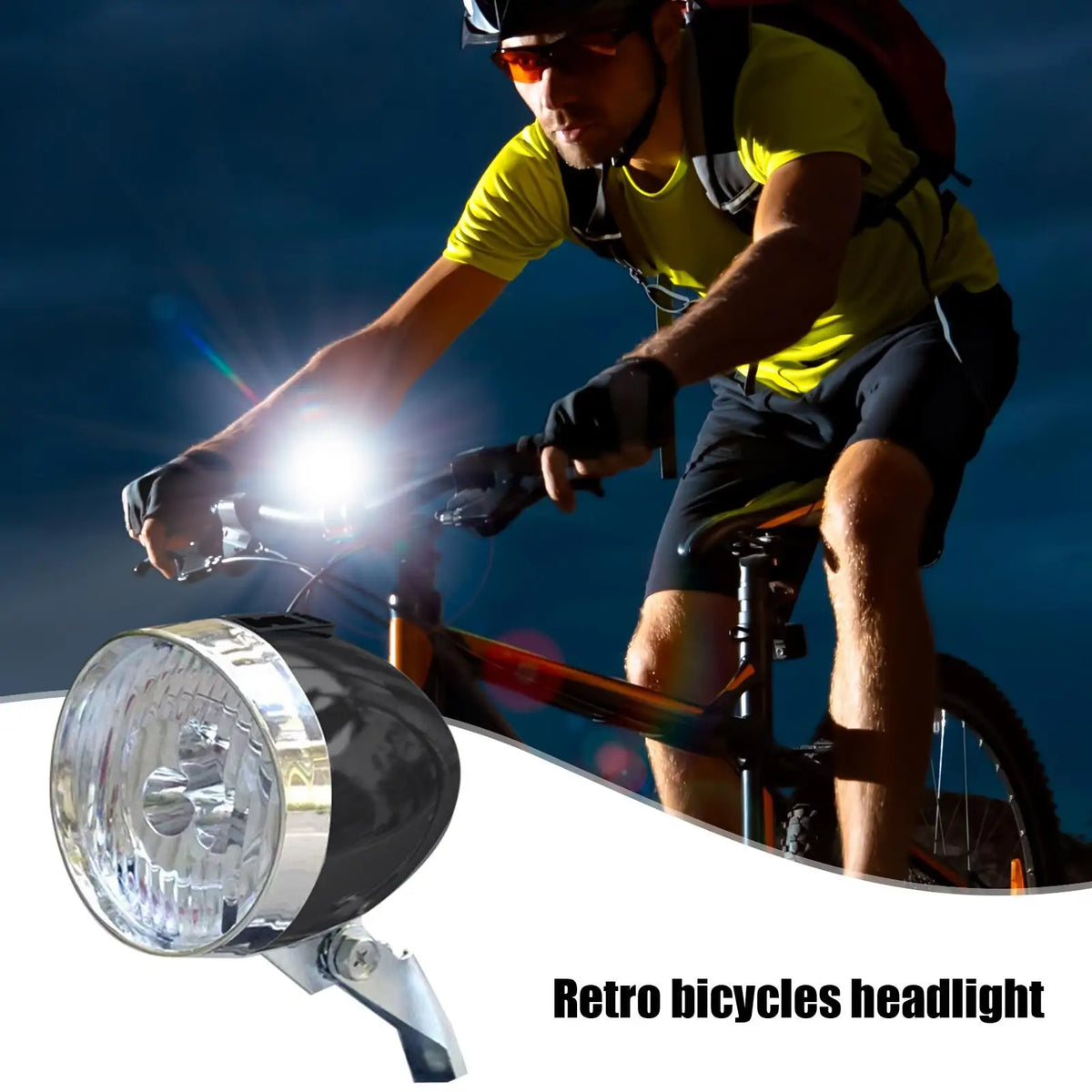 Retro Bike Headlight – 3 LED USB Rechargeable | 8Hr Battery Bicycle Headlight Axl