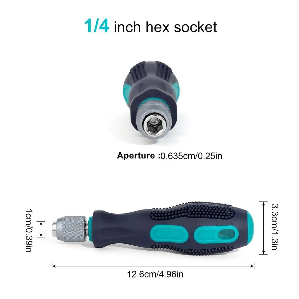 1/4" Hex Screwdriver Bit Handle – Quick Release Non-Slip Chuck Screwdriver Bit Handle Axl 1pcs