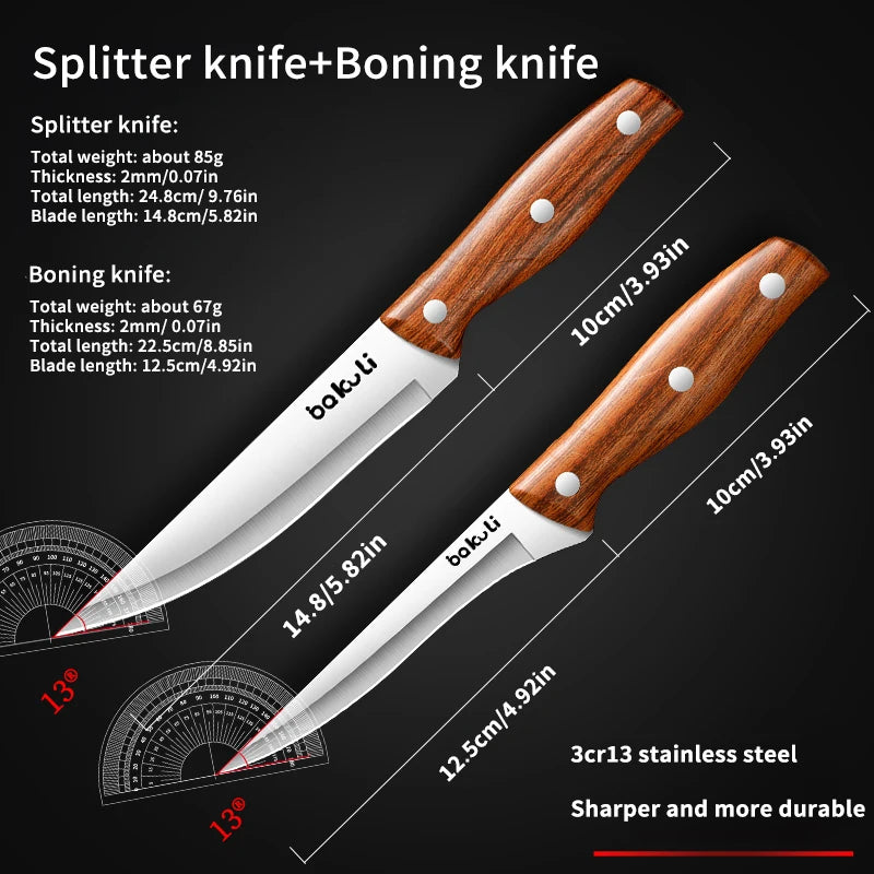 PLYS Professional Boning Knife – High Carbon Stainless Steel Boning Knife Axl 2PCS A