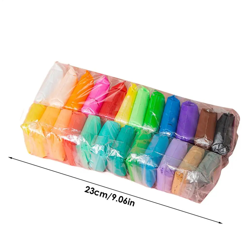 Kids Air Dry Clay Set – 12/24/36 Colors & Sculpting Tools Kids Clay Craft Kit Axl 02