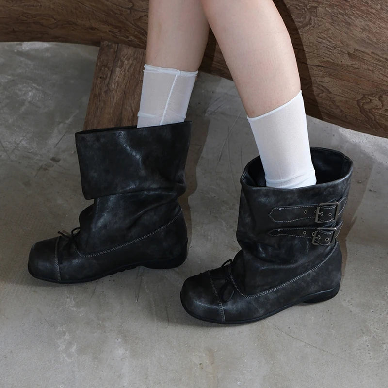 Women's Platform Ankle Boots – Punk Chelsea Winter Style Platform Ankle Boots Axl