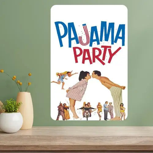 Pajama Party Classic Movie Metal Poster Sign | Retro Wall Art Metal Wall Sign Axl aluminum sign aluminum 40x30cm