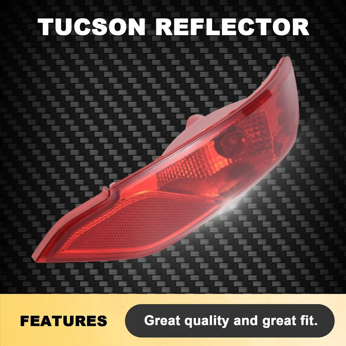 Hyundai Tucson 2015–2018 Rear Bumper Reflector Taillights Pair Rear Bumper Reflector Axl