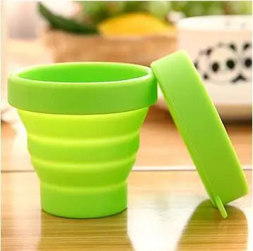 Collapsible Silicone Folding Cup – Travel & Camping Tumbler Collapsible Silicone Cup Axl green