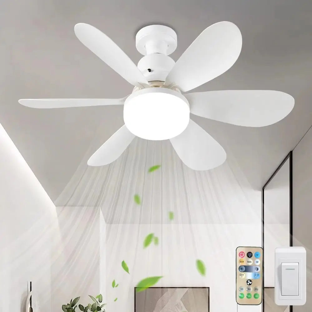 Minimalist LED Ceiling Fan Light with Remote 30W/40W Dimmable LED Ceiling Fan Light Axl