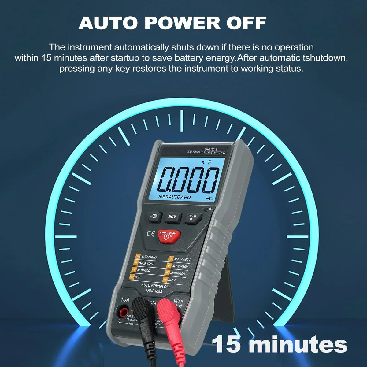 KM-DM01D Auto-Scan Digital Multimeter | 6000 Count RMS Digital Multimeter Axl