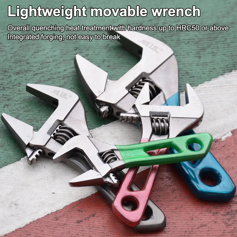 Adjustable Wrench 4/5/6/8 Inch Short Handle Mini Spanner Adjustable Wrench Axl