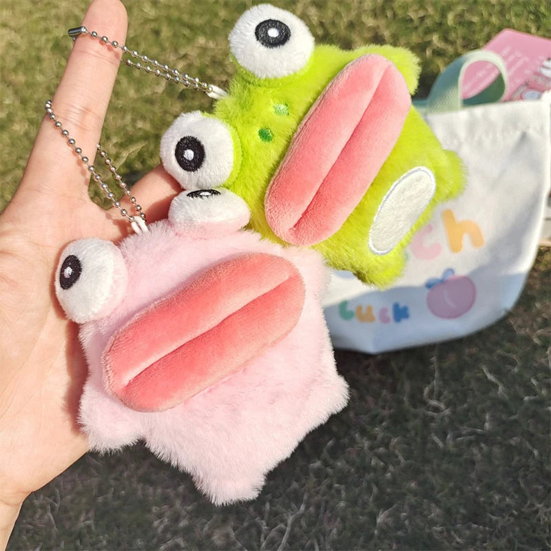 Cute Frog Plush Keychain – Cartoon Doll Bag Charm & Key Ring Plush Keychain Axl