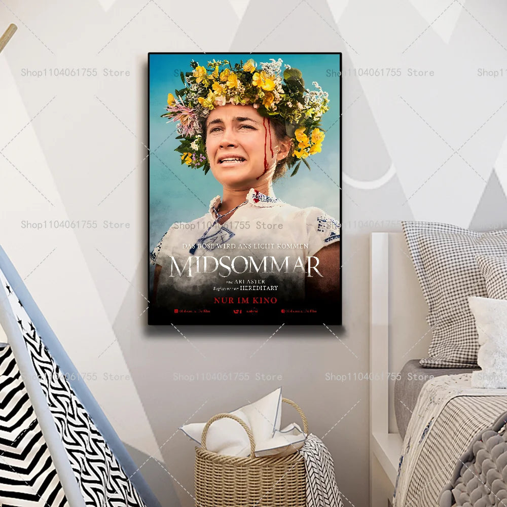 Midsommar Movie Poster Self-Adhesive Waterproof Wall Sticker Wall Art Poster Axl