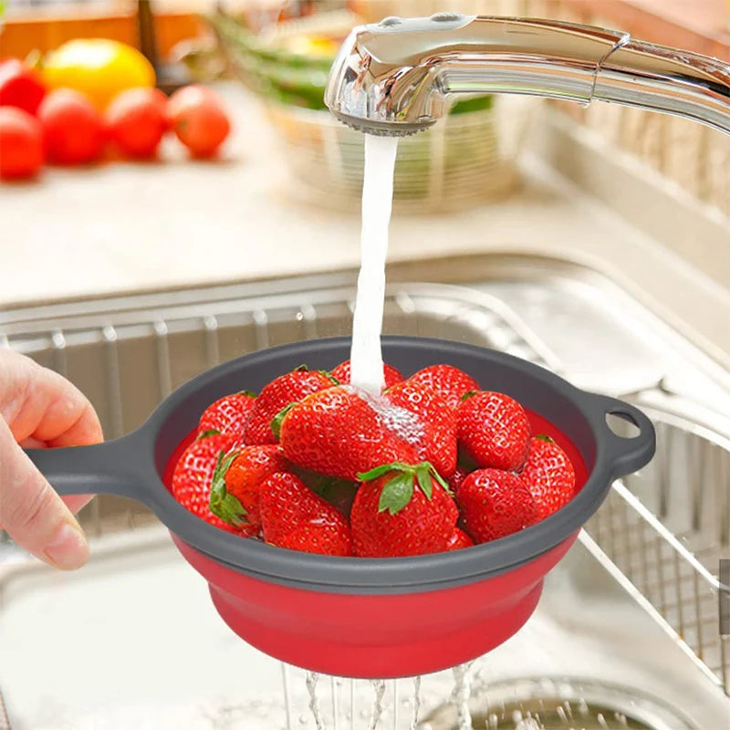 Extendable Collapsible Kitchen Colander Strainer Long Handle Kitchen Colander Strainer Axl