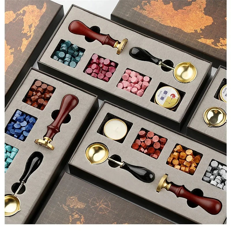 DIY Wax Seal Stamp Kit – Box Set with Spoon & Sealing Beads Wax Seal Stamp Kit Axl