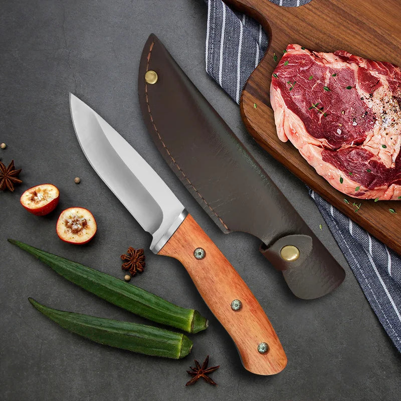 InLeung Hand Forged Boning Knife – 9.5" Stainless Steel Chef Blade Boning Knife Axl