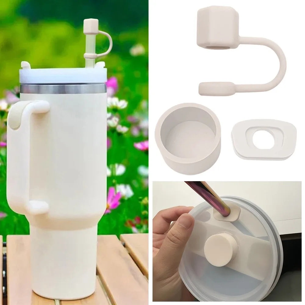 Silicone Straw Caps 3-Pack – 10mm Dustproof Straw Toppers Straw Accessories Axl