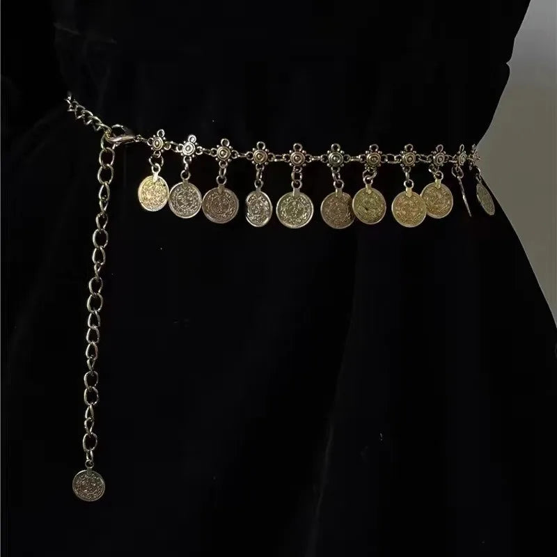 Pearl Waist Chain Belt – Retro Hollow Metal Design for Women Pearl Waist Chain Axl