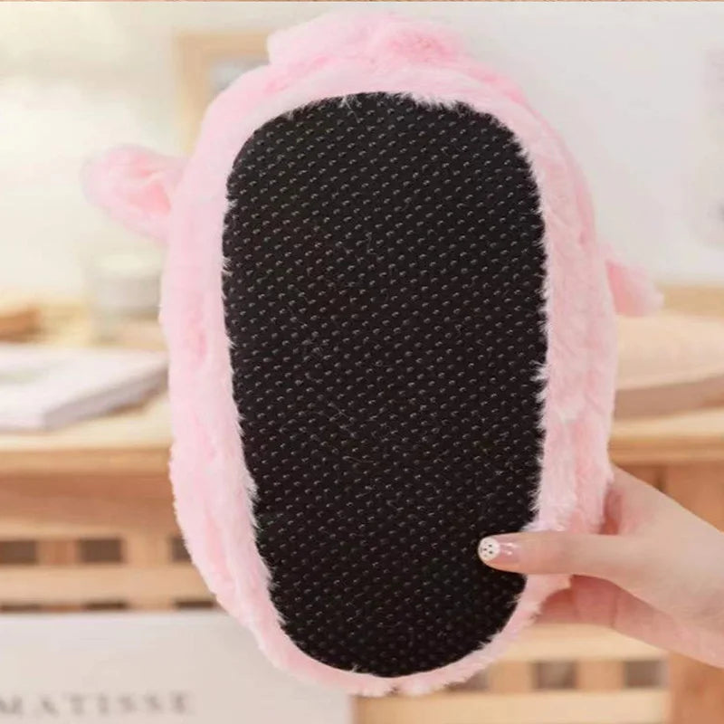 Women's Fluffy Pig Slippers – Cute Cartoon Animal Slides Novelty House Slippers Axl