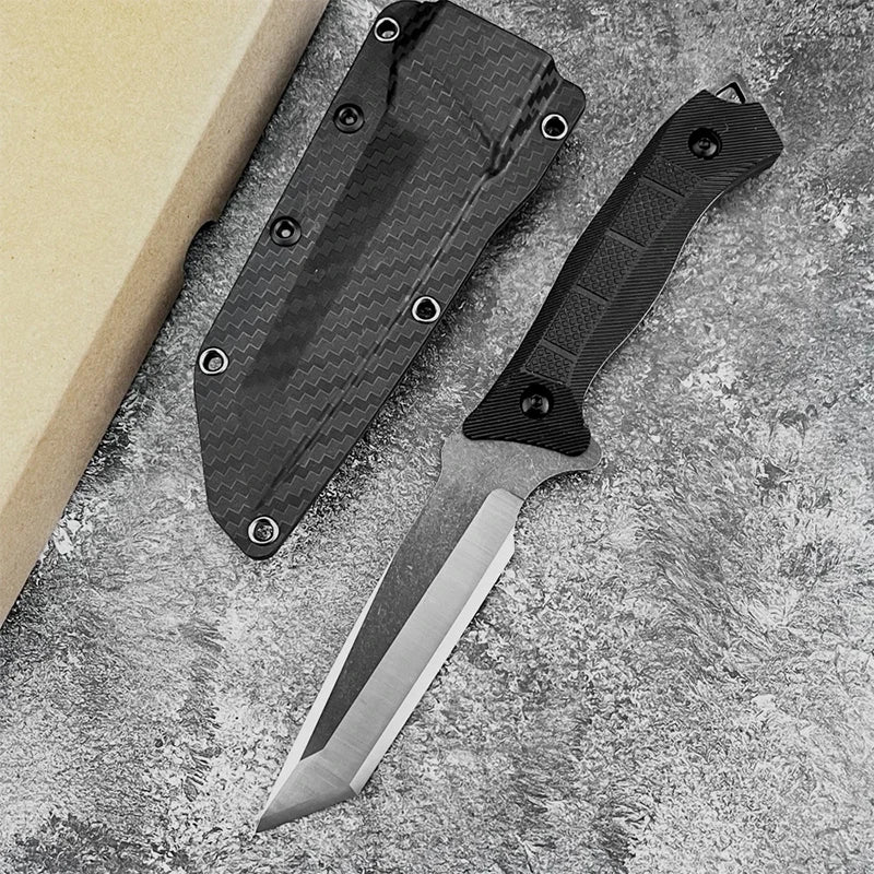 Portable Curved Fixed Blade Knife with Sheath | Stainless Steel Fixed Blade Knife Axl TWG-AK90