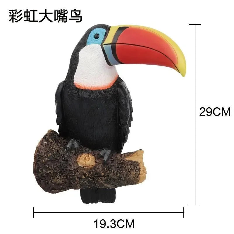 Toucan Bird Figurine – Hanging Resin Garden & Wall Ornament Garden Bird Figurine Axl C