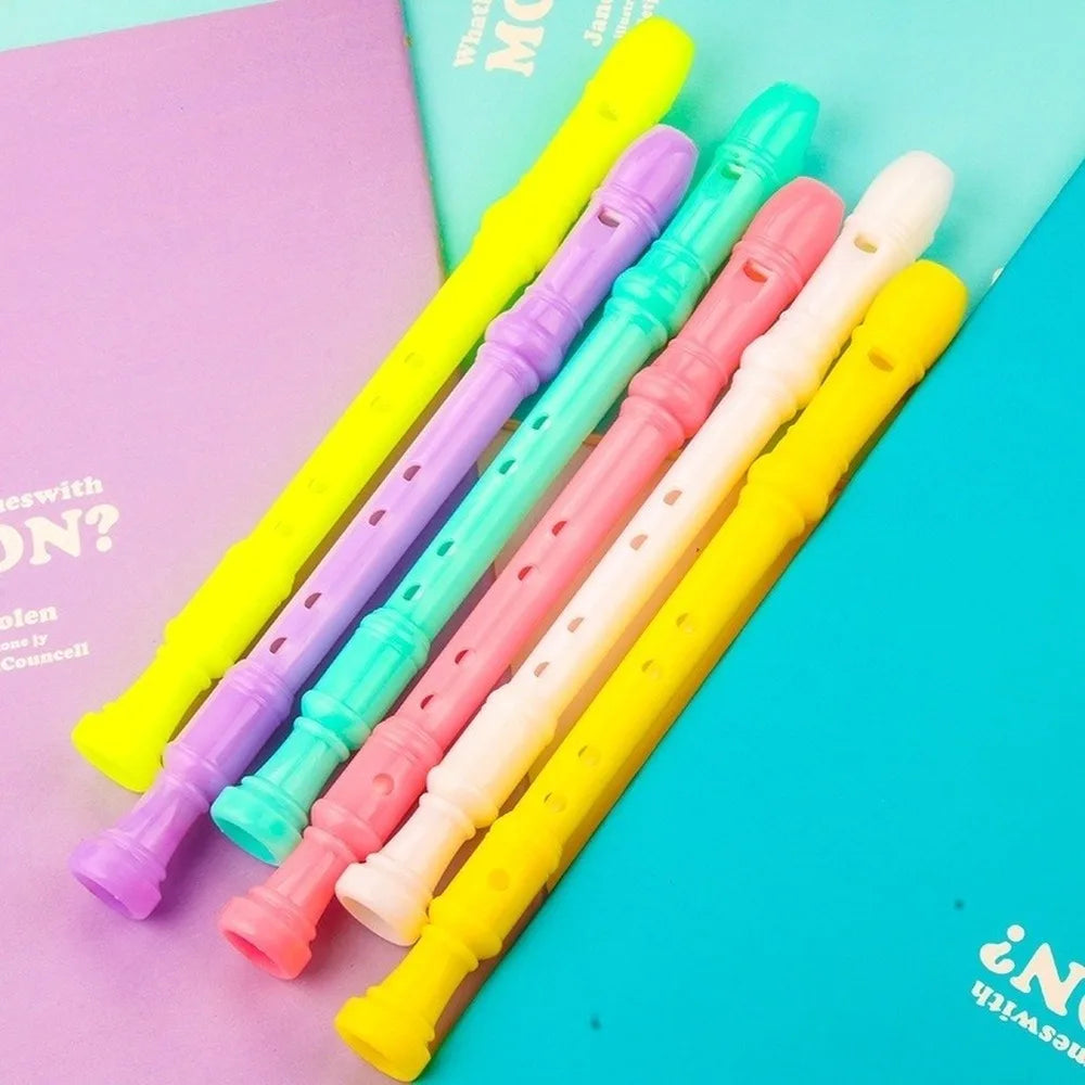4-Pack Clarinet Shape Candy Color Gel Pens | Fun Student Gift Novelty Gel Pens Axl
