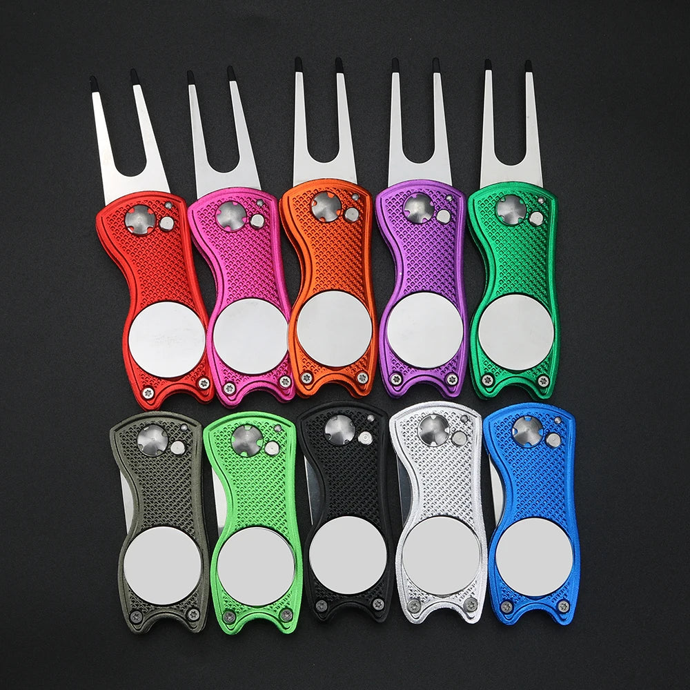 Golf Green Fork – Aluminum & 440C Stainless Steel Divot Tool Golf Divot Tool Axl