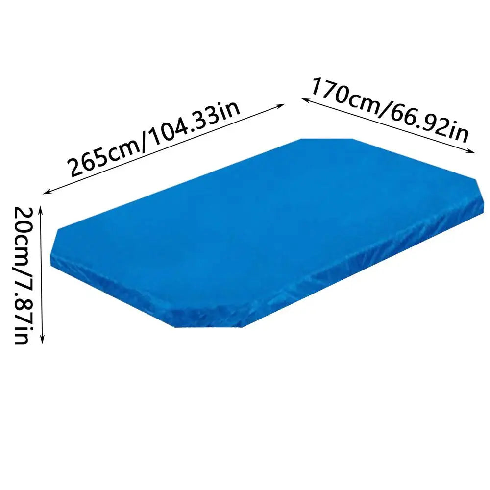 Rectangular Inflatable Pool Cover | UV-Resistant PE Pool Blanket Swimming Pool Cover Axl 265x170x20cm