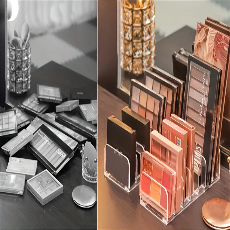Clear Eyeshadow Palette Organizer – Set of 2 Makeup Storage Rack Makeup Storage Organizer Axl 7 Grid