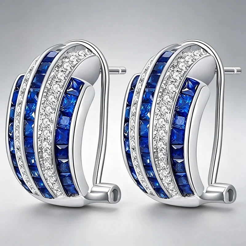 Huitan Cubic Zirconia Stud Earrings – Elegant Women's Jewellery Stud Earrings Axl E5404