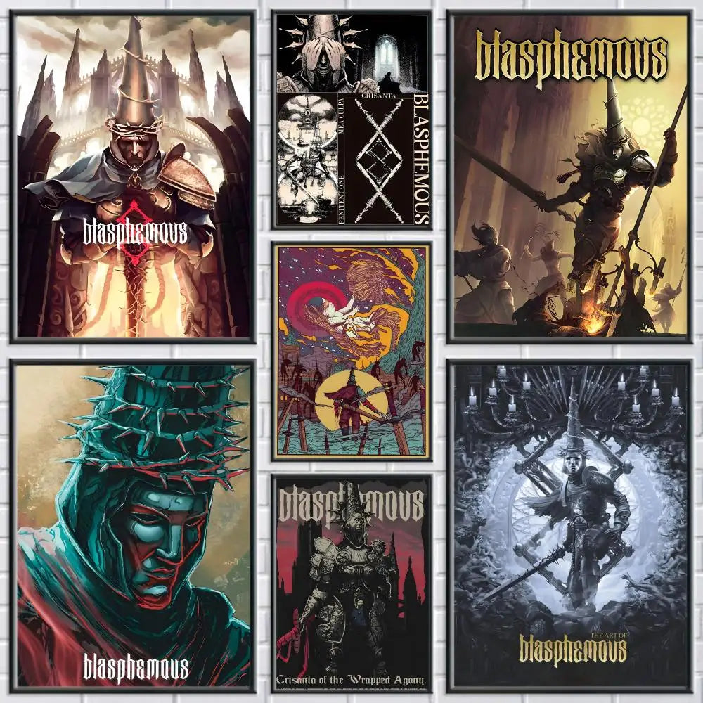 Blasphemous Game Canvas Wall Art – Unframed Poster Home Decor Canvas Wall Art Axl