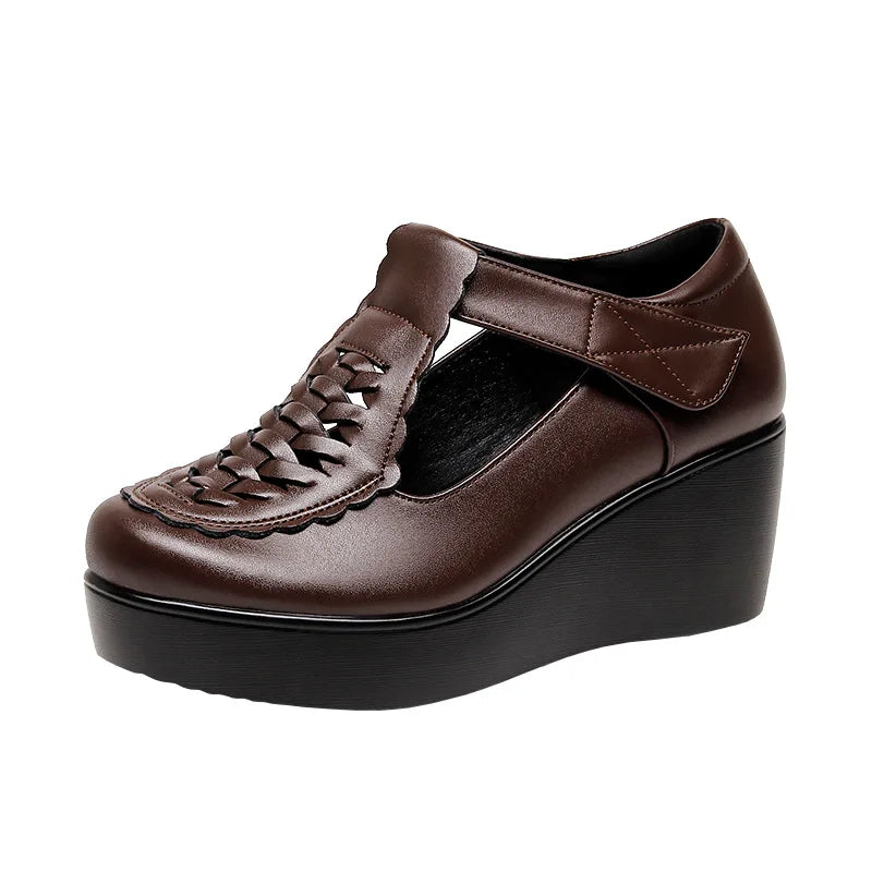 Women's Vintage Mary Jane Wedge Sandals | Plus Size 32–43 Wedge Sandals Axl