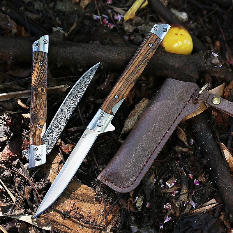 Stainless Steel Paring Knife – Sharp Laser Blade & Wood Handle Paring Knife Axl