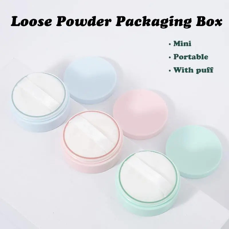 5g Refillable Loose Powder Jar with Puff & Sifter Lid Powder Jar Container Axl
