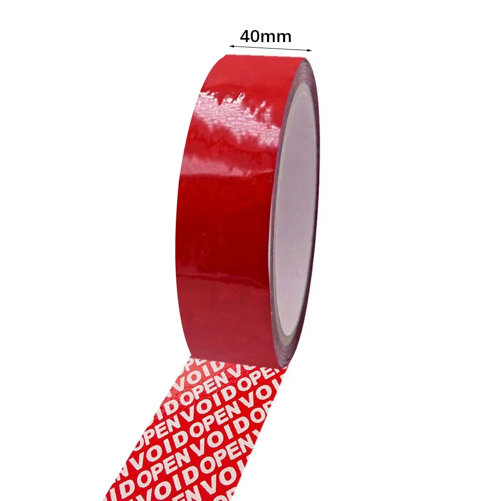 50M Tamper-Proof Security Void Tape – Anti-Fake Seal Label Security Seal Tape Axl Red 40mm