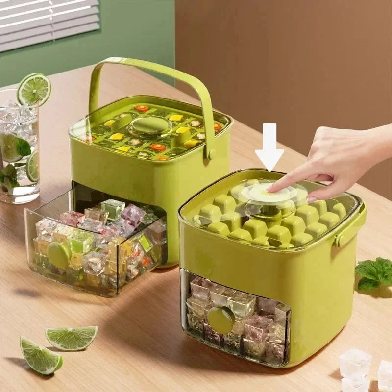 48-Grid One-Touch Ice Cube Tray – Easy Release Reusable Mold Ice Cube Tray Axl