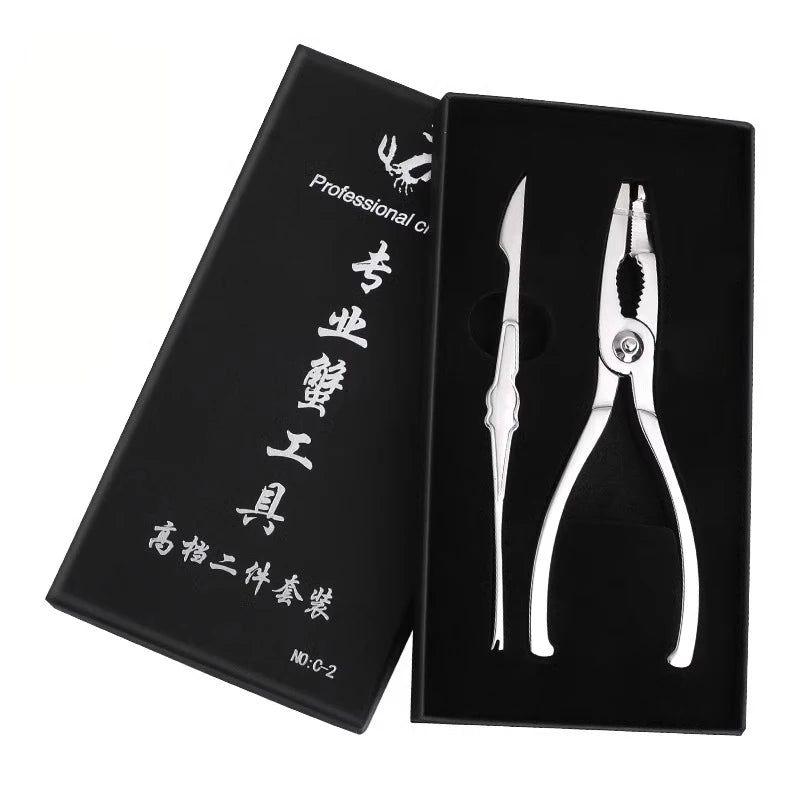 8-Piece Stainless Steel Crab & Seafood Tool Set | PLYS Seafood Tool Set Axl 2pcs