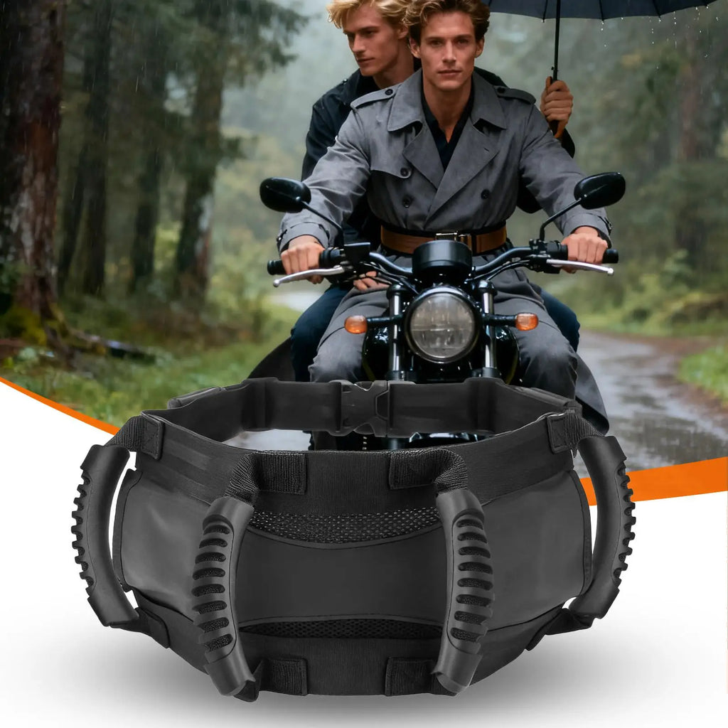 Motorcycle Passenger Safety Strap – Adjustable Grip for Kids & Adults Motorcycle Passenger Strap Axl