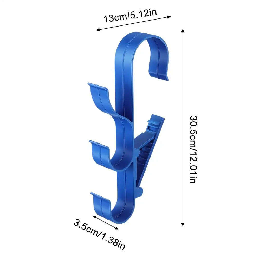 Poolside Hook Bracket Set 2 Pcs – Pool Tool Storage Rack Pool Storage Rack Axl Blue