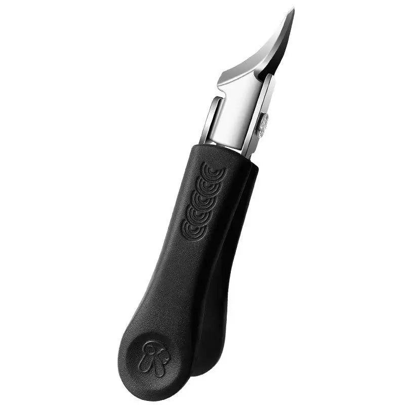Anti-Splash Slanted Nail Clipper – Stainless Steel Toenail Tool Nail Clipper Axl Black