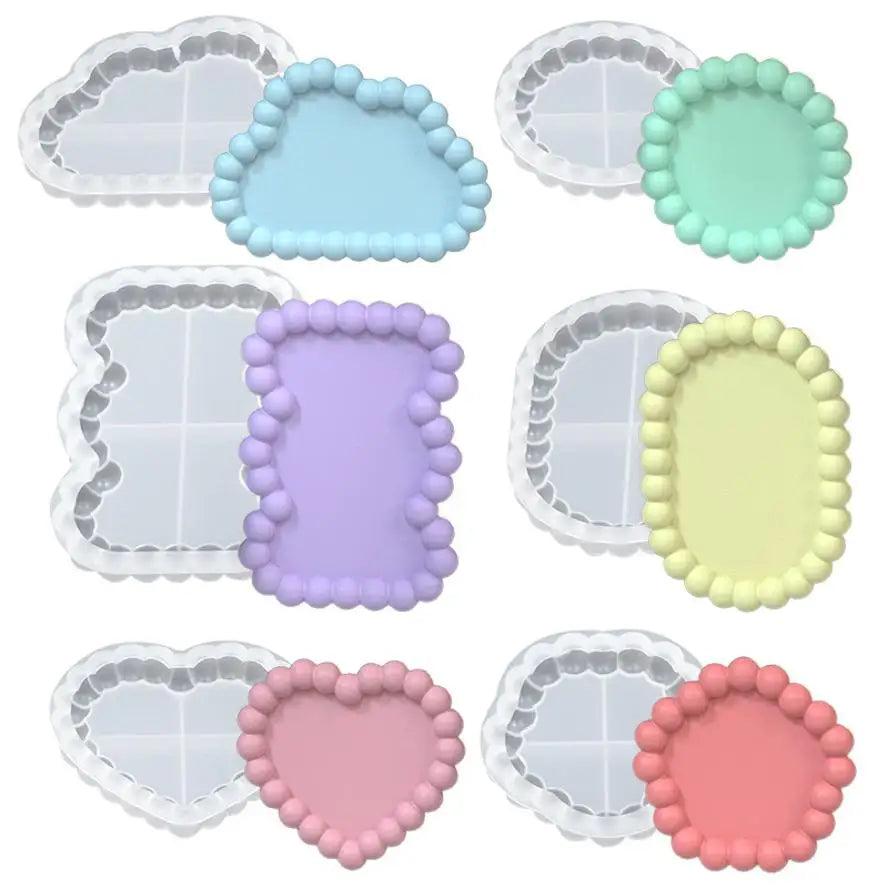 Geometric Bubble Silicone Mold – DIY Coaster & Tray Casting Kit Silicone Casting Mold Axl